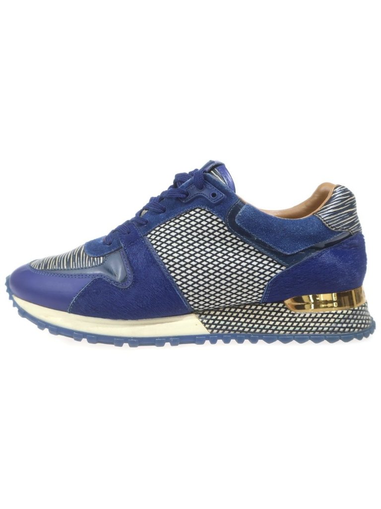 Louis Vuitton Pre Owned Leather Low Cut Sneakers Blue